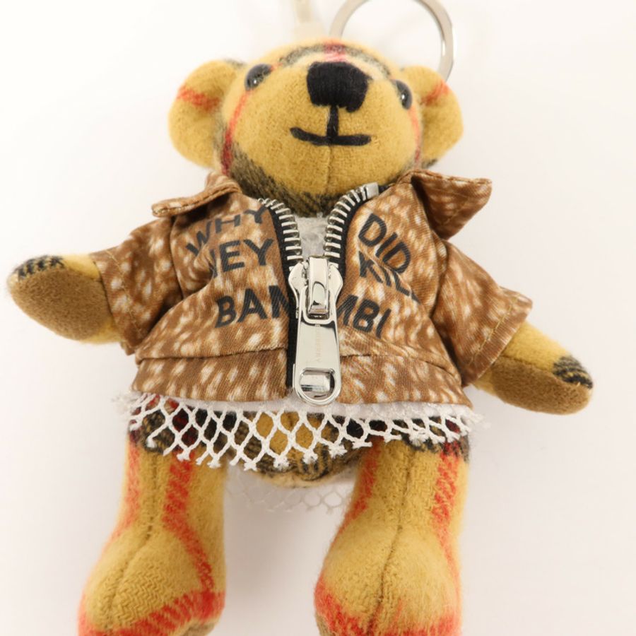 BURBERRY 羊絨/聚酯纖維Thomas Bear Key Chain鎖匙扣-7