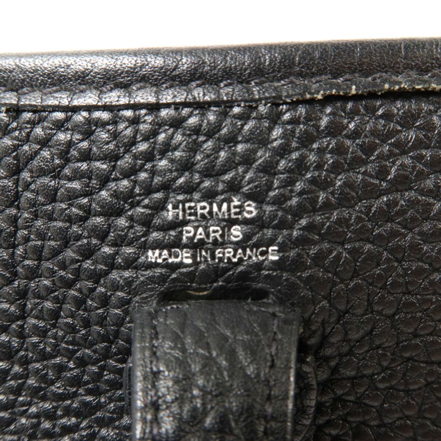 HERMES Clemence皮革Evelyne TPM肩背袋Noir-5