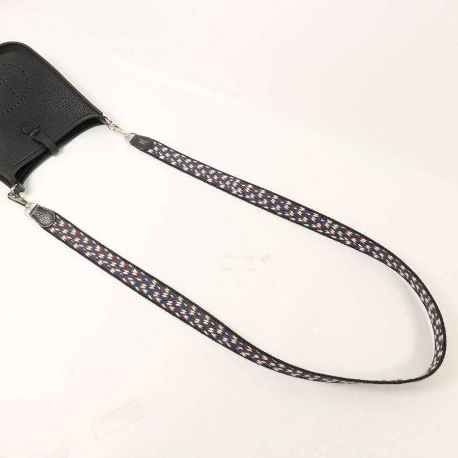 HERMES Clemence皮革Evelyne TPM肩背袋Noir-7