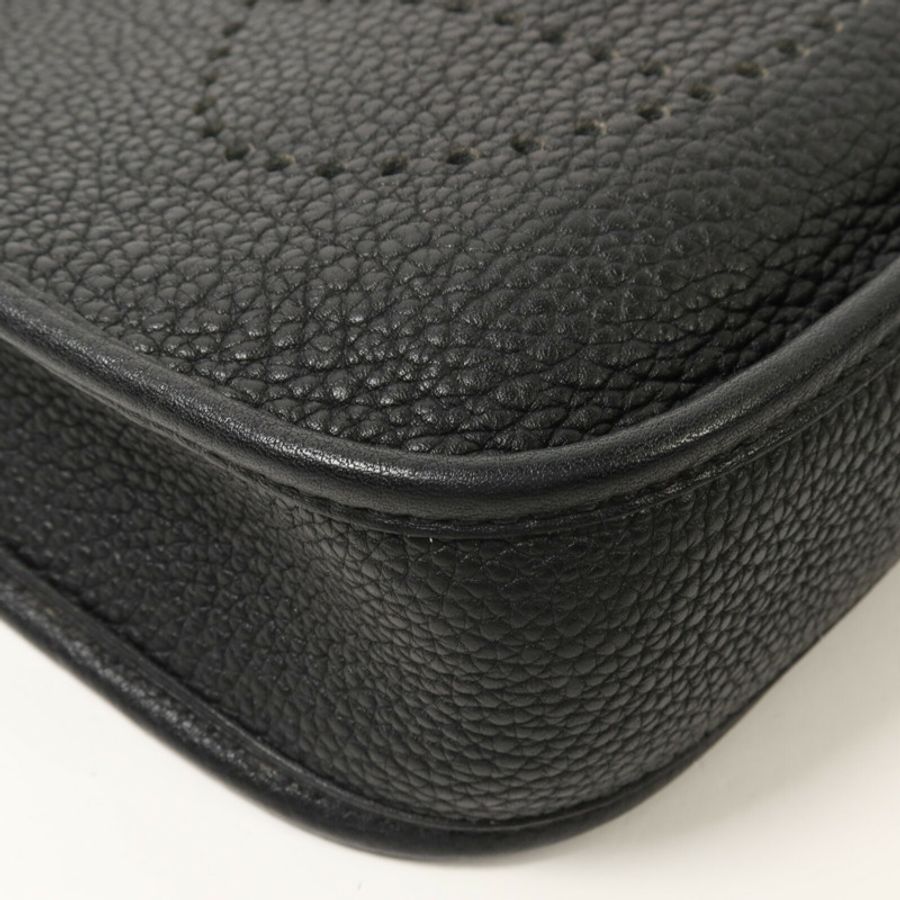 HERMES Clemence皮革Evelyne TPM肩背袋Noir-9