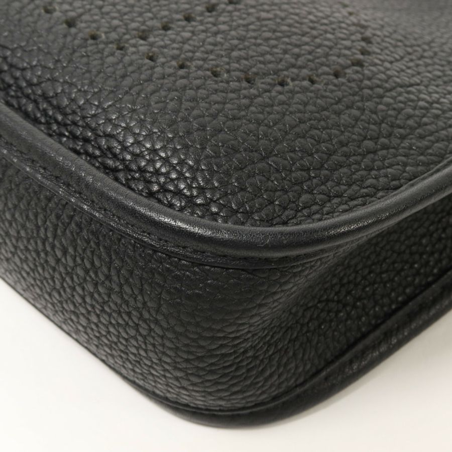 HERMES Clemence皮革Evelyne TPM肩背袋Noir-10