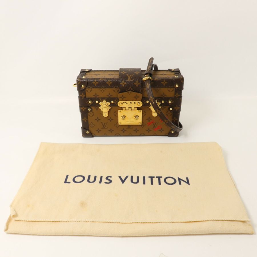 LOUIS VUITTON Monogram Reverse Petite Malle肩背袋-8