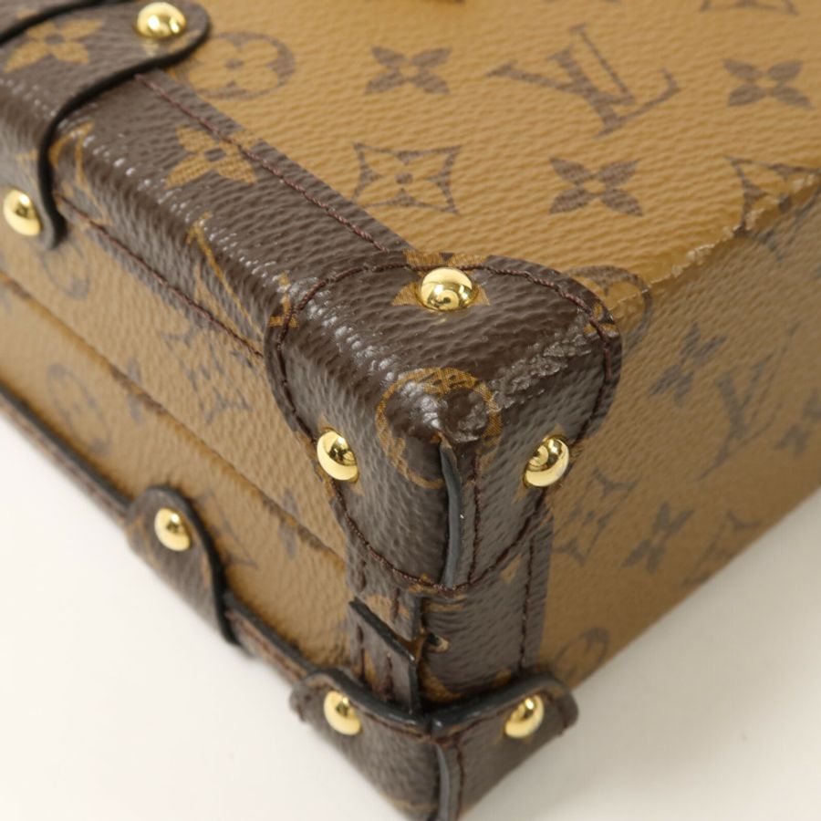LOUIS VUITTON Monogram Reverse Petite Malle肩背袋-9