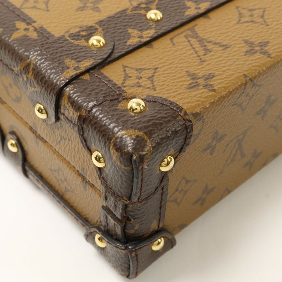 LOUIS VUITTON Monogram Reverse Petite Malle肩背袋-11