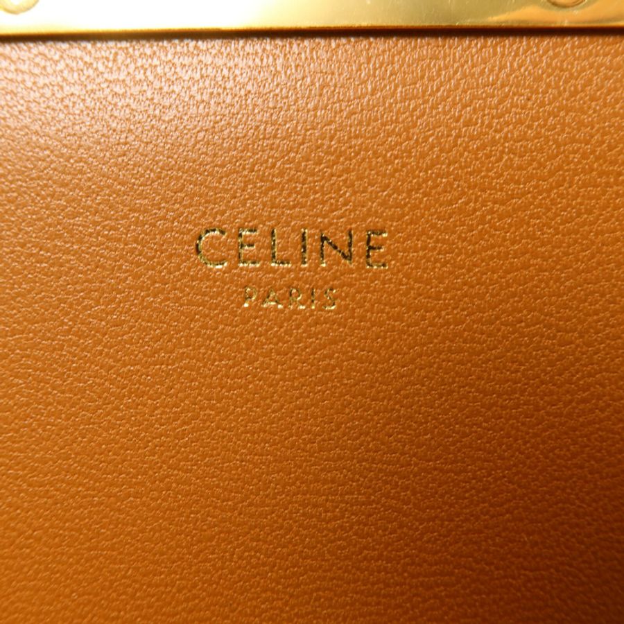 CELINE 塗層帆布Teen Triomphe肩背袋-5