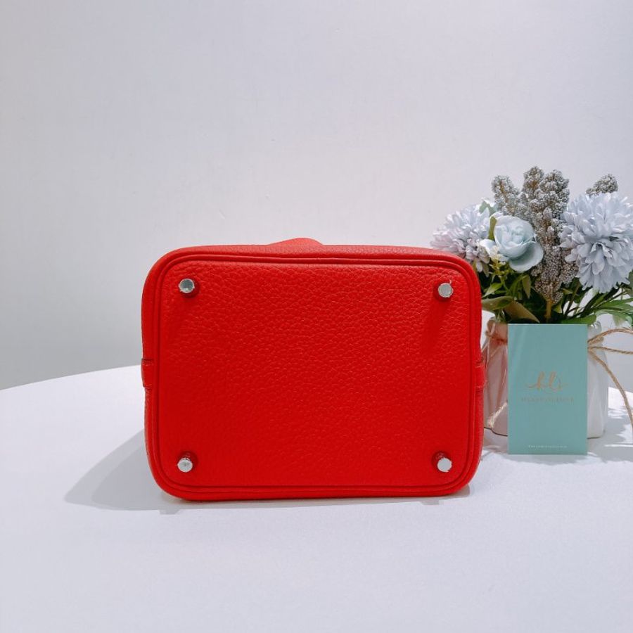 TW4886 Hermes 愛馬仕中號菜籃子手提包包 Picotin 18 TC Rouge De Coeur-4