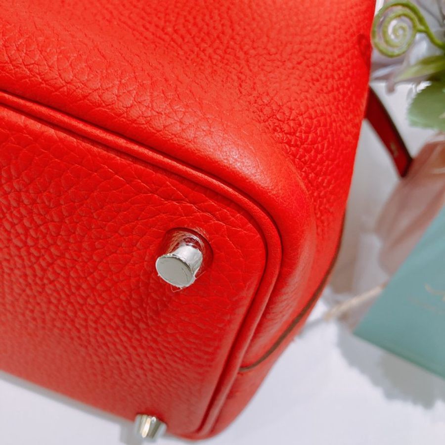 TW4886 Hermes 愛馬仕中號菜籃子手提包包 Picotin 18 TC Rouge De Coeur-6