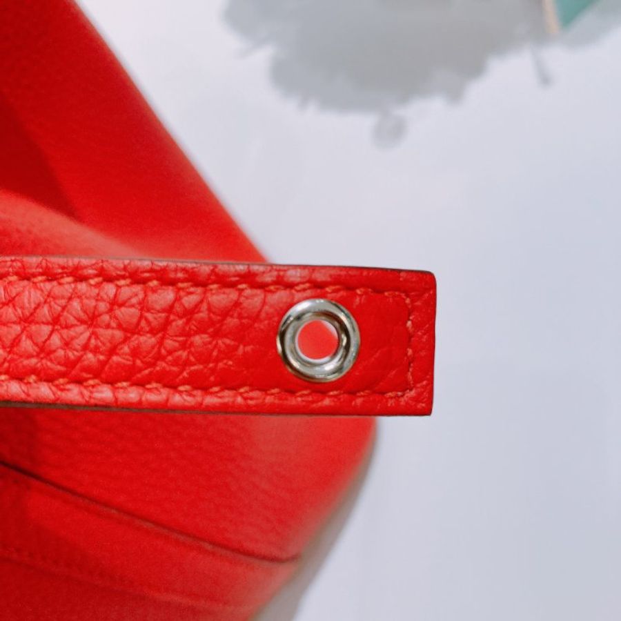TW4886 Hermes 愛馬仕中號菜籃子手提包包 Picotin 18 TC Rouge De Coeur-14