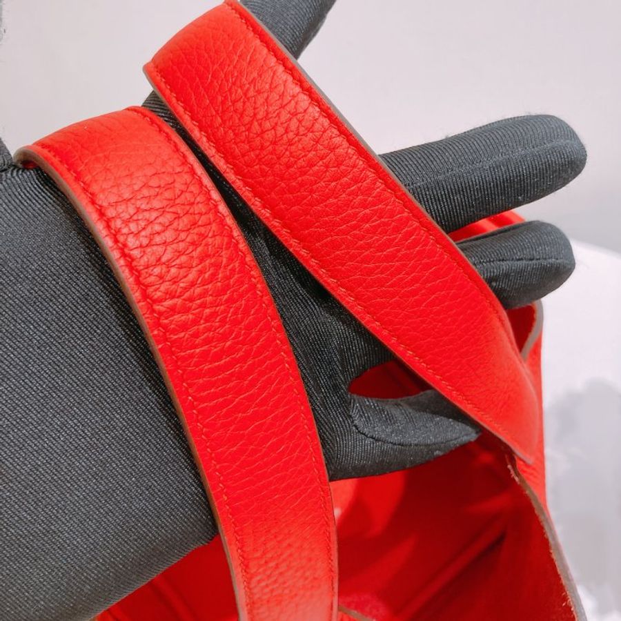 TW4886 Hermes 愛馬仕中號菜籃子手提包包 Picotin 18 TC Rouge De Coeur-22