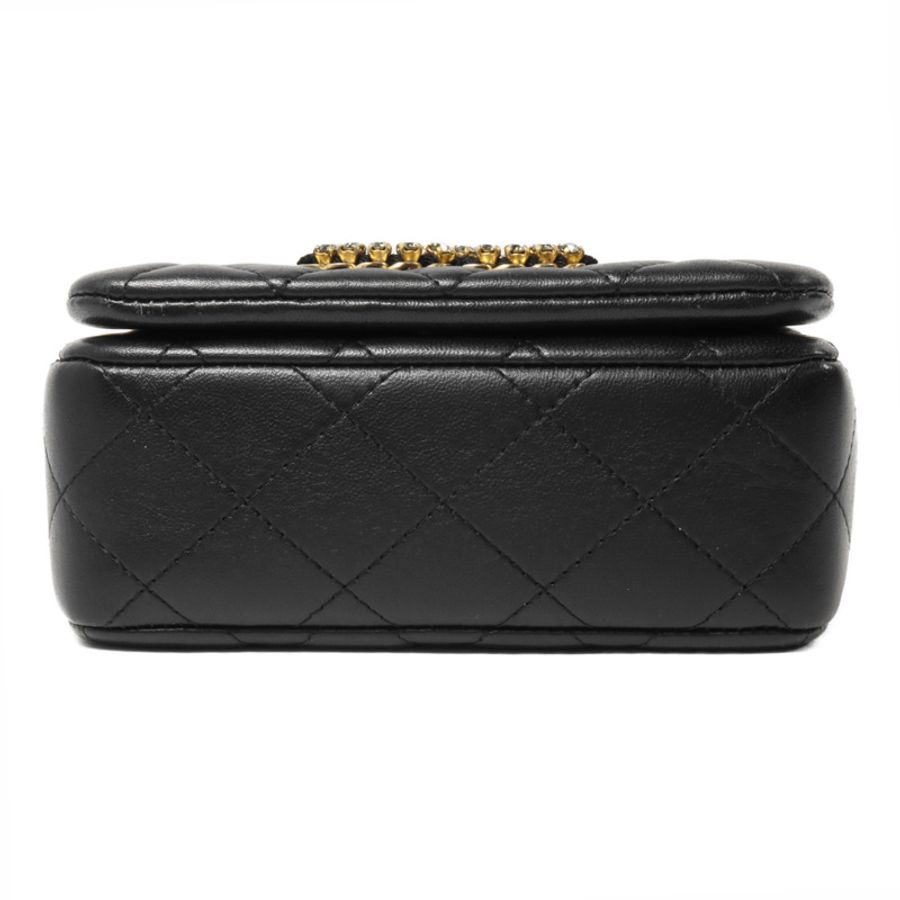 CHANEL 羊皮皮革Seasonal Mini鏈帶肩背袋-3
