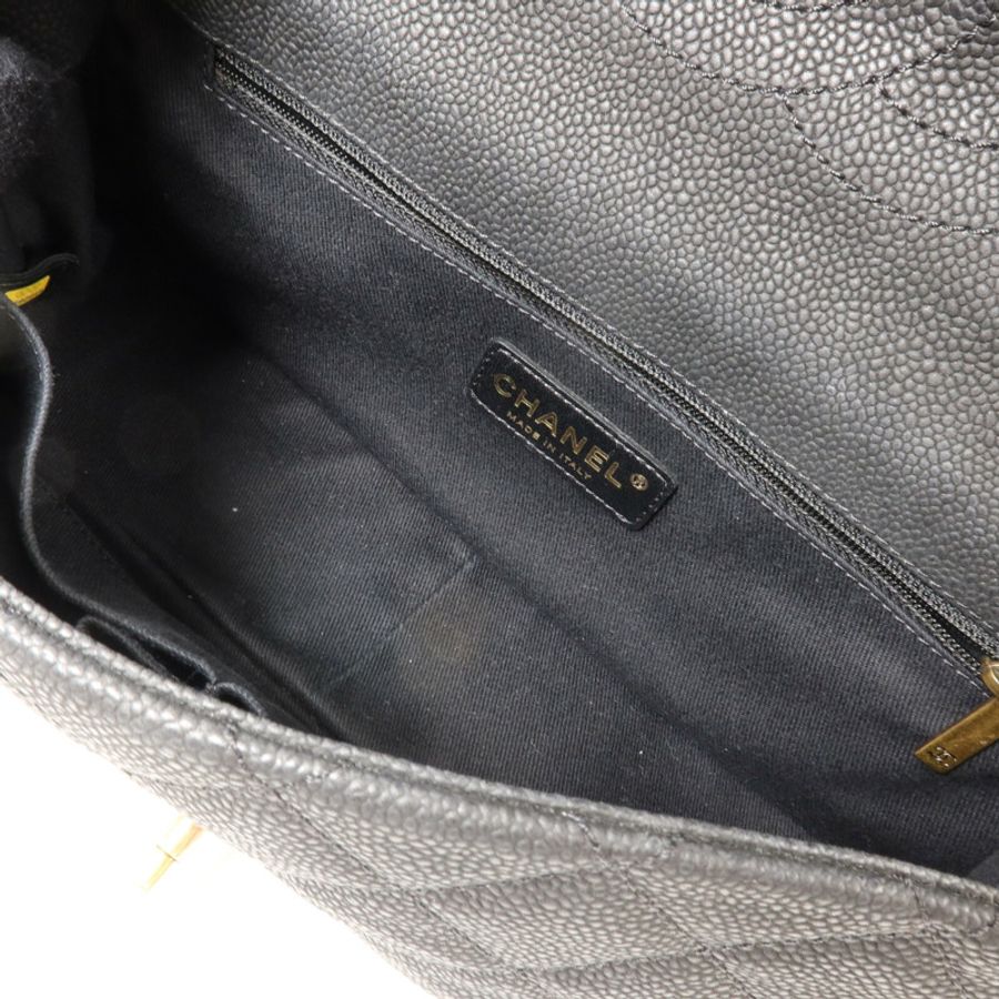 CHANEL 牛皮皮革Chain Shoulder鏈帶手挽肩背兩用袋-4