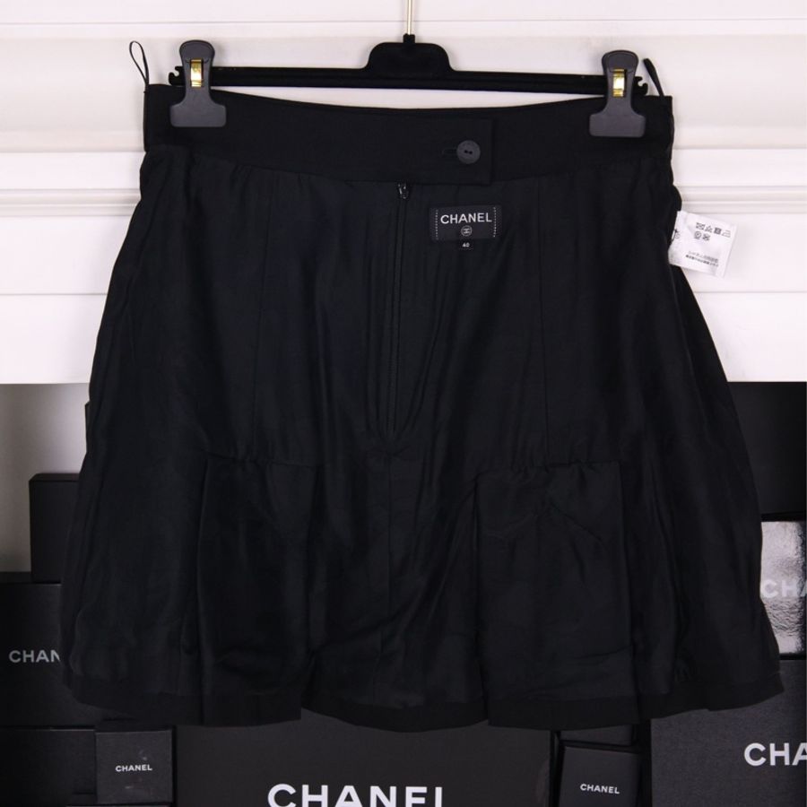 Chanel 19年邮轮系列黑色短裙半裙-6