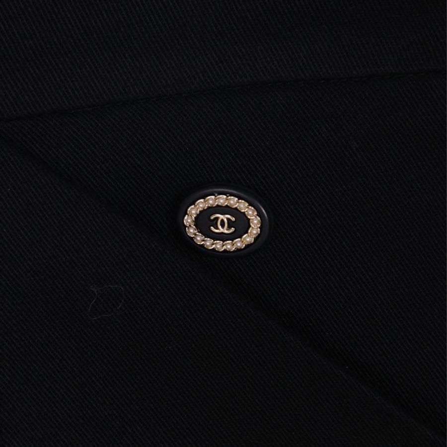 Chanel 19年邮轮系列黑色短裙半裙-16