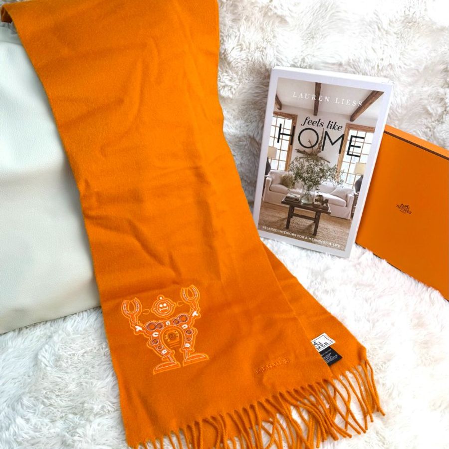 Hermès 機械人羊毛頸巾-0