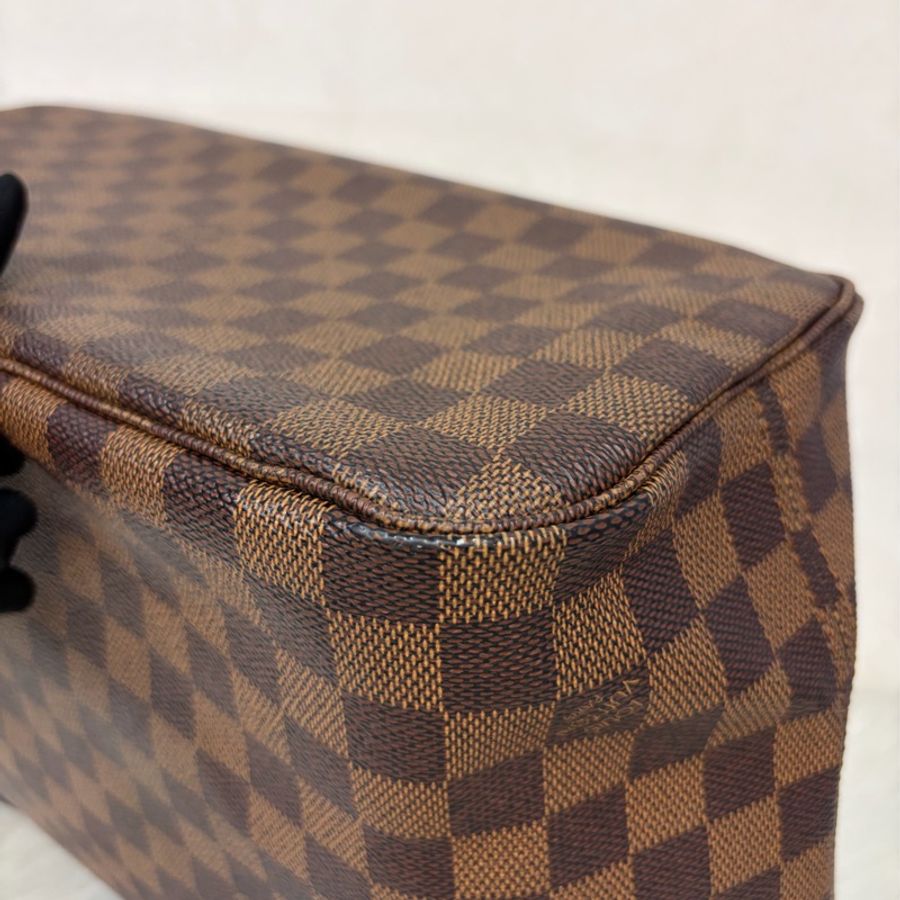 LV N51105 Neverfull TOTE MM 咖啡棋盤格紋肩背拖特包 購物包 托特包-11