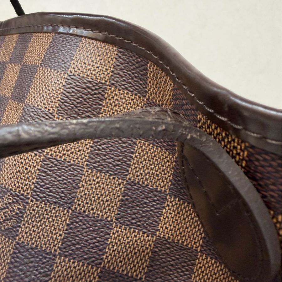 LV N51105 Neverfull TOTE MM 咖啡棋盤格紋肩背拖特包 購物包 托特包-34
