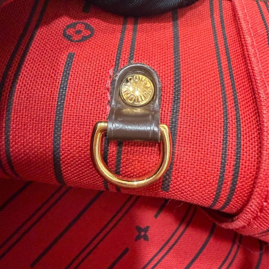 LV N51105 Neverfull TOTE MM 咖啡棋盤格紋肩背拖特包 購物包 托特包-63