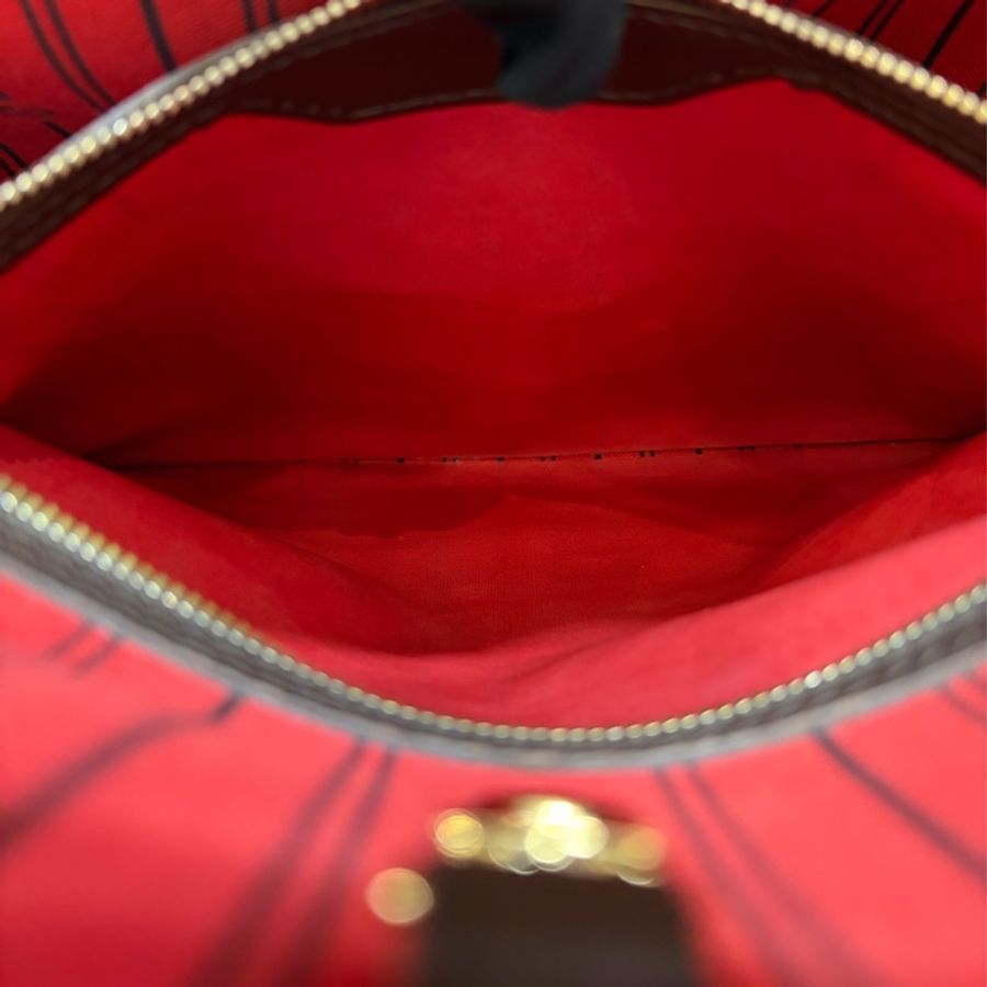 LV N51105 Neverfull TOTE MM 咖啡棋盤格紋肩背拖特包 購物包 托特包-74