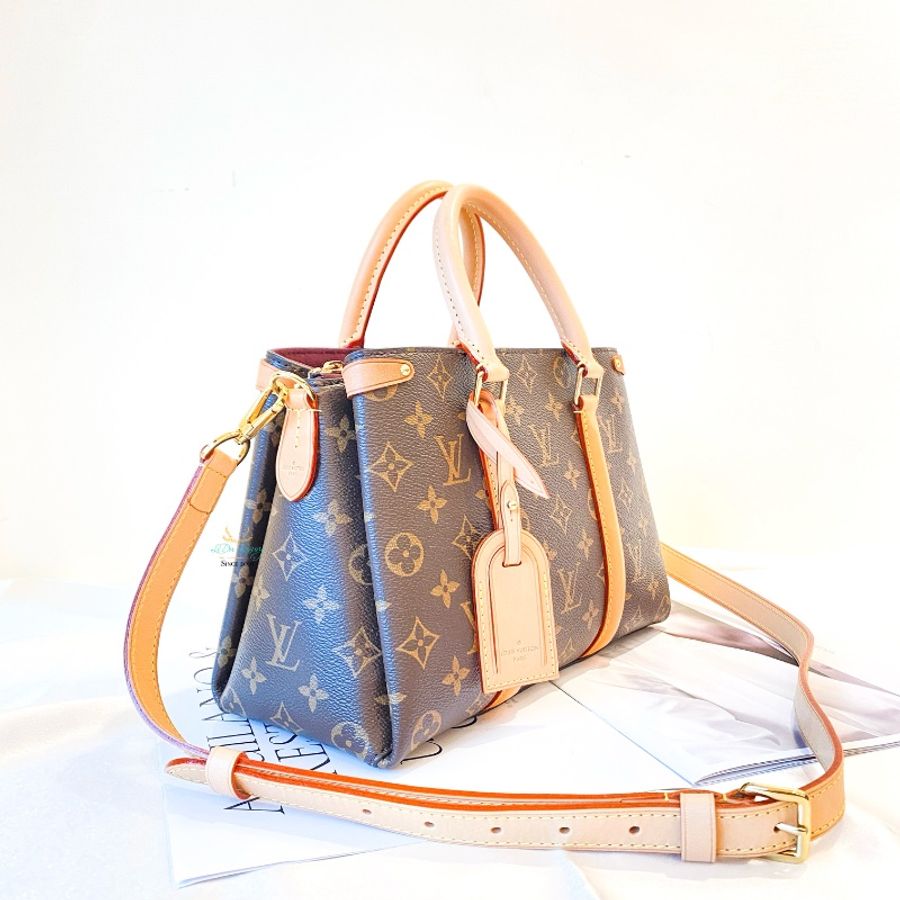 LV M44815 Soufflot BB 經典老花 三夾層 多功能 兩用 手提包 側背包 斜背包 公事包-3