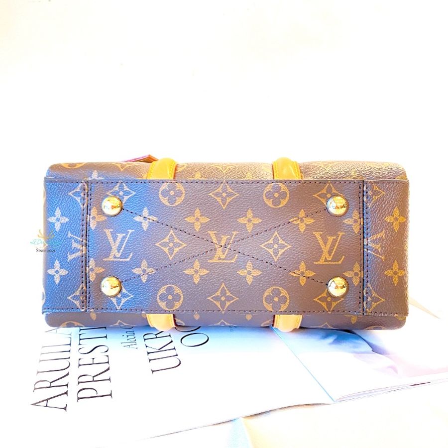 LV M44815 Soufflot BB 經典老花 三夾層 多功能 兩用 手提包 側背包 斜背包 公事包-4