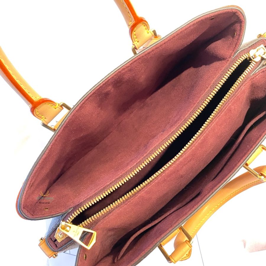 LV M44815 Soufflot BB 經典老花 三夾層 多功能 兩用 手提包 側背包 斜背包 公事包-14