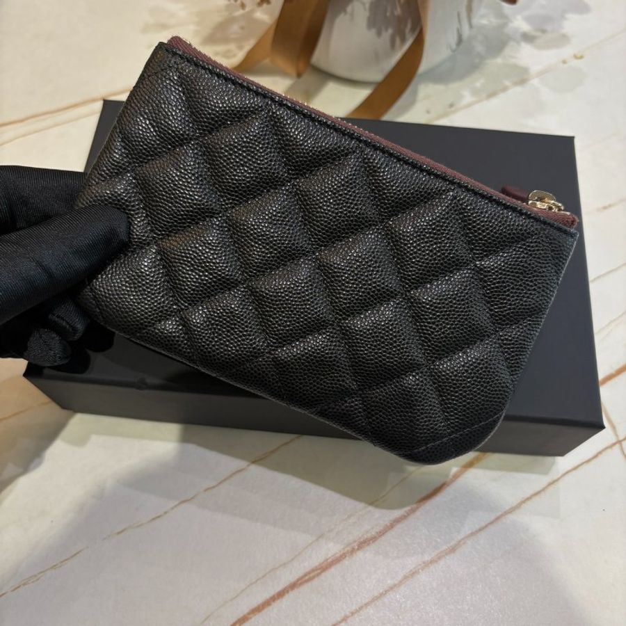 *SHIHNA名牌精品* CHANEL 小牛皮小型拉鍊手拿包-4
