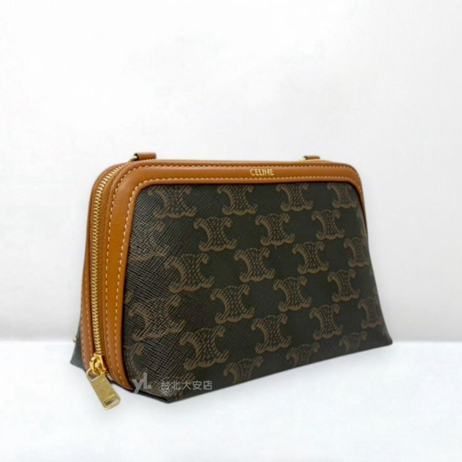 A13321-CELINE Clutch on Chain 經典老花貝殼鍊包10E382CBX.04LU-1