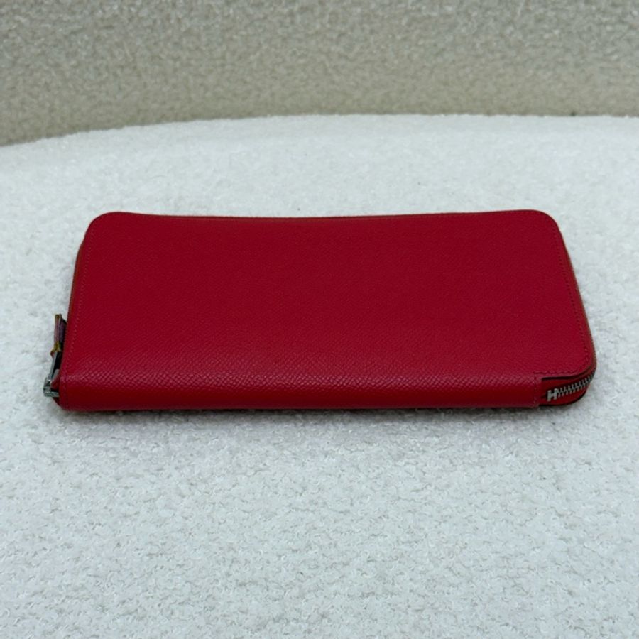 Hermès紅色絲巾長夾-2