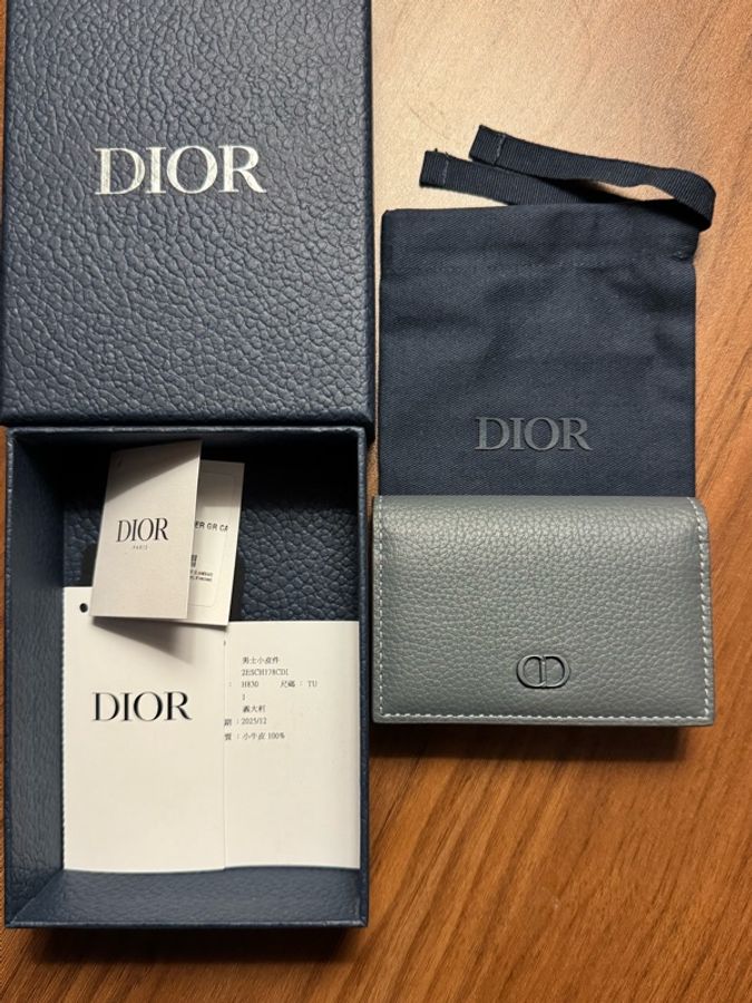 Dior CD Icon 卡夾|名片夾|灰色|原卡原盒-5