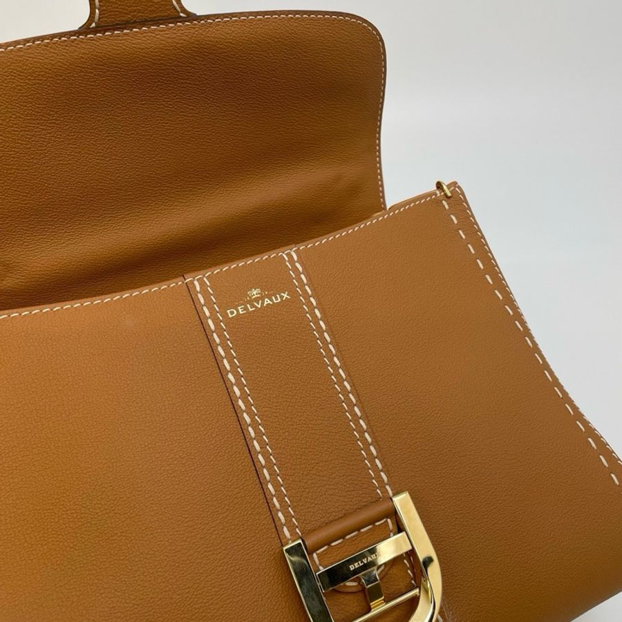 Delvaux 德尔沃Brilliant焦糖外缝小號-4