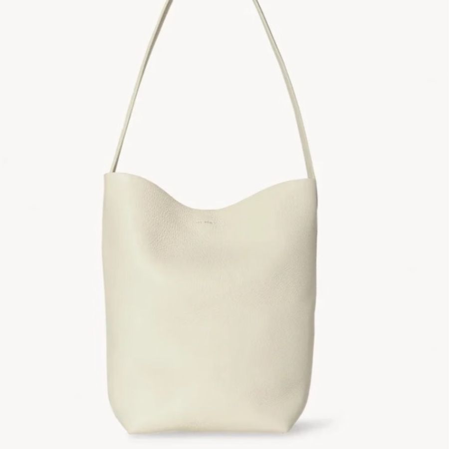 The row park tote bag medium 中號水桶包小牛皮 ivory 象牙白-4