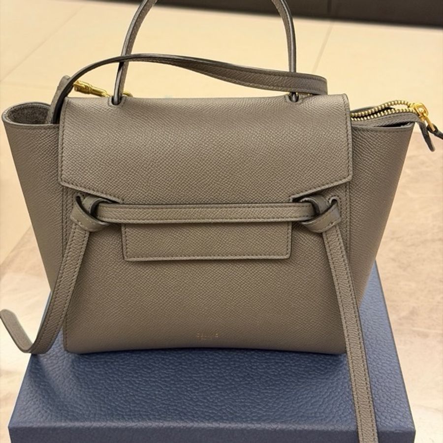 Celine 鯰魚包 大象灰-2