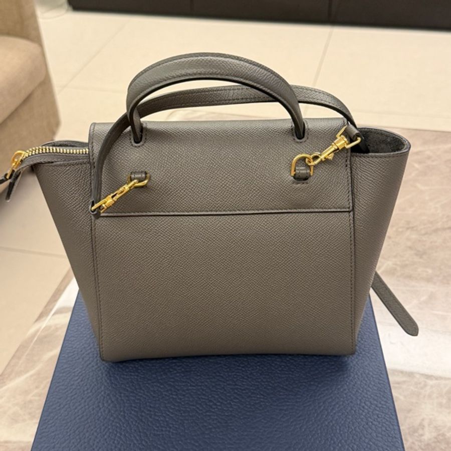 Celine 鯰魚包 大象灰-7