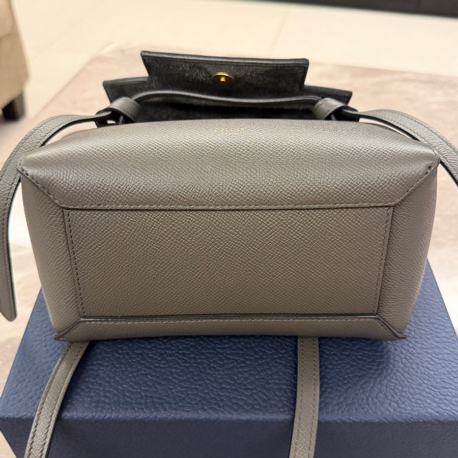 Celine 鯰魚包 大象灰-8