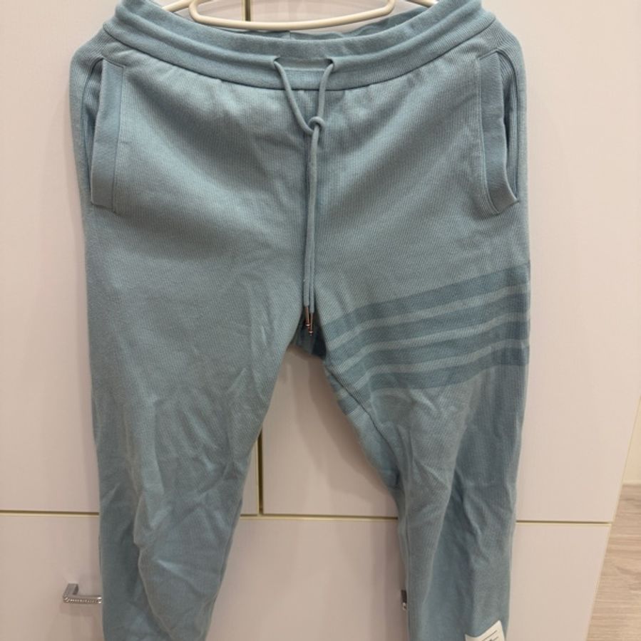 Thom Browne 4bars 透氣棉長褲-5