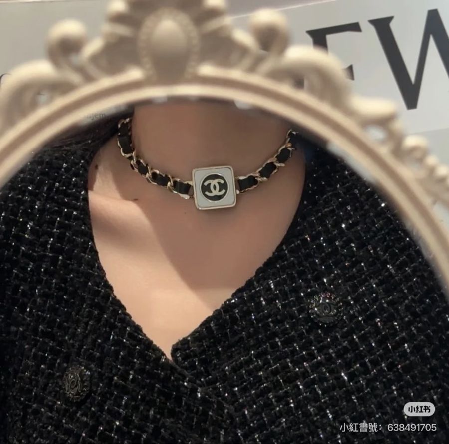 全新全配❤️ 香奈兒 #皮穿鏈 #choker #頸鏈 #項鍊-3