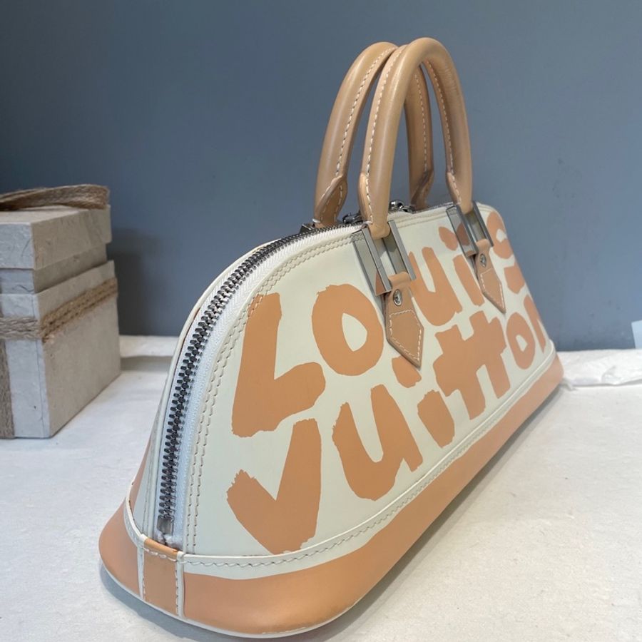 LV/路易威登 LV Alma Long奶茶塗鴉法棍包中號貝殼包手提包-2