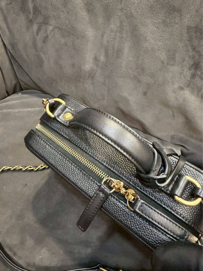 #99新全配 荔枝皮❤️🔥香奈兒黑金荔枝皮Vanity case-11