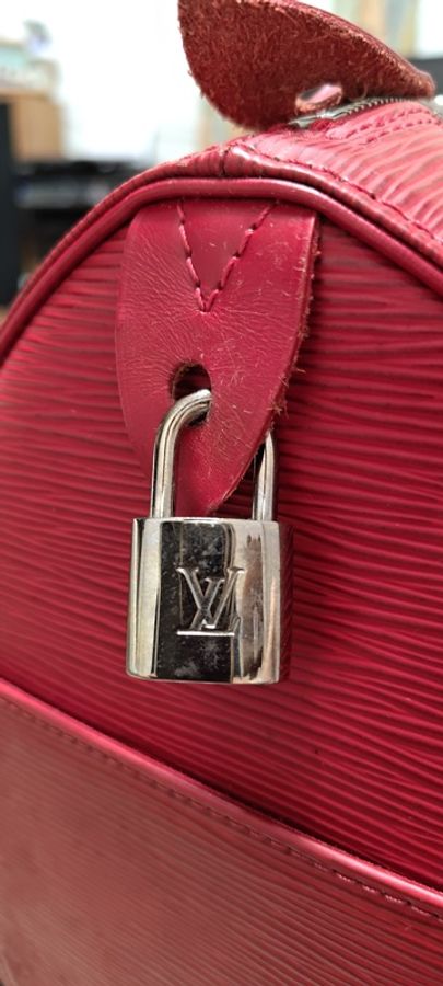 LOUIS VUITTON 路易威登 波士頓包 M43007 水波紋Epi Speedy 紅色-1