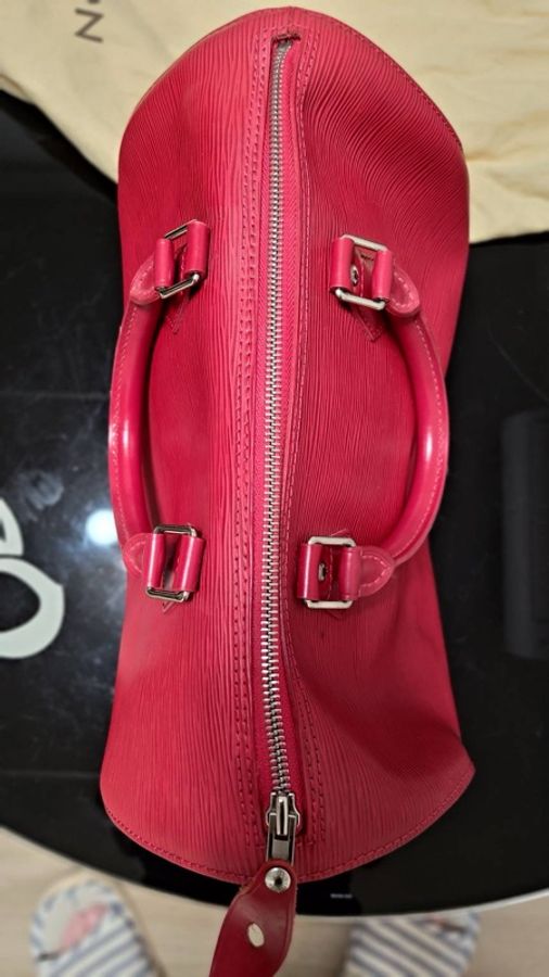 LOUIS VUITTON 路易威登 波士頓包 M43007 水波紋Epi Speedy 紅色-3