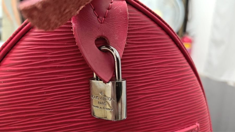 LOUIS VUITTON 路易威登 波士頓包 M43007 水波紋Epi Speedy 紅色-11