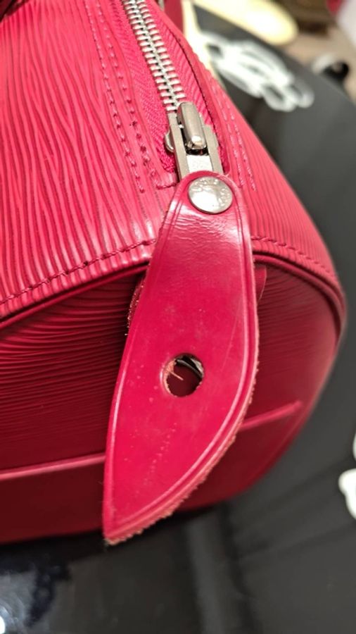 LOUIS VUITTON 路易威登 波士頓包 M43007 水波紋Epi Speedy 紅色-14