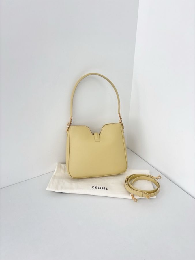 ✨Celine賽琳|奶黃色金扣|雙肩帶 CAMILLE 16 SOFT|99新-2