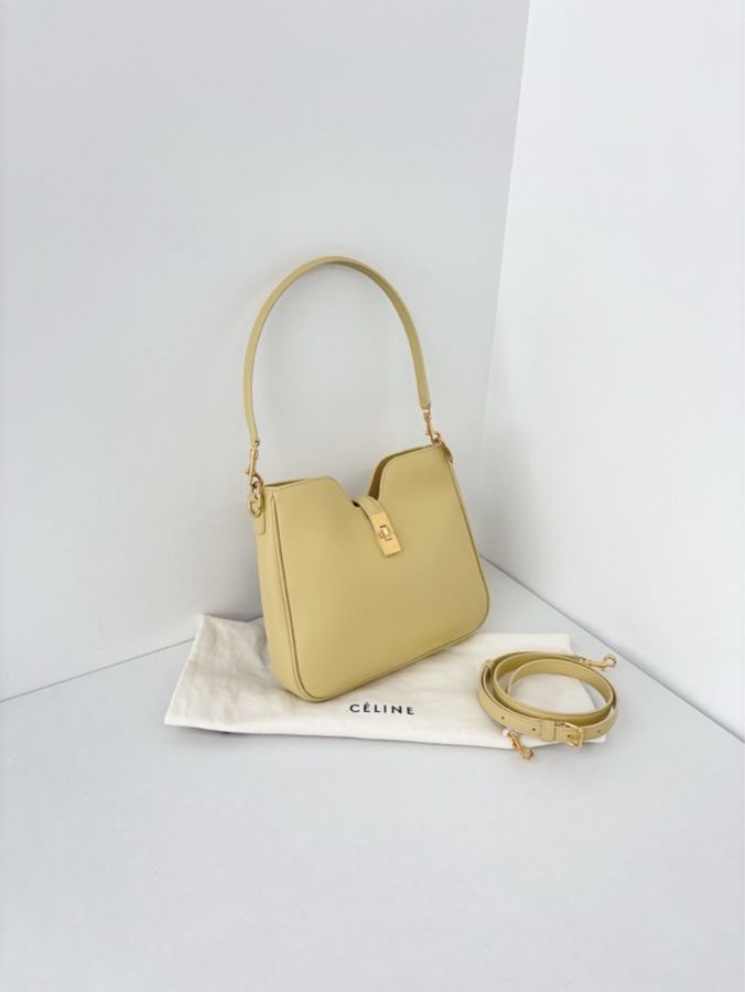 ✨Celine賽琳|奶黃色金扣|雙肩帶 CAMILLE 16 SOFT|99新-3