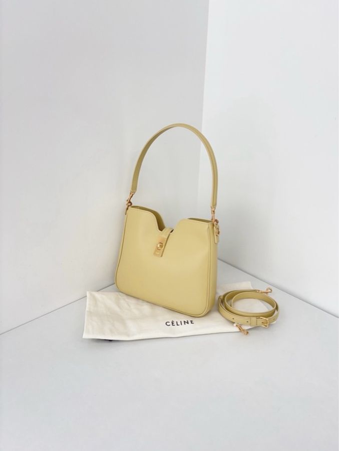 ✨Celine賽琳|奶黃色金扣|雙肩帶 CAMILLE 16 SOFT|99新-4