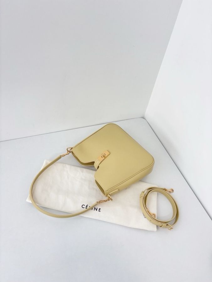 ✨Celine賽琳|奶黃色金扣|雙肩帶 CAMILLE 16 SOFT|99新-6