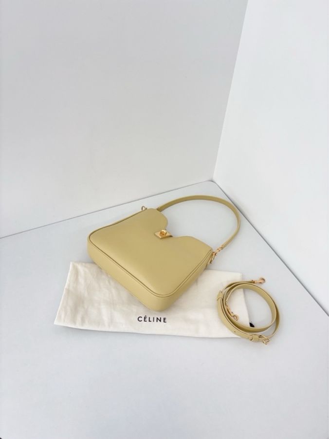 ✨Celine賽琳|奶黃色金扣|雙肩帶 CAMILLE 16 SOFT|99新-7