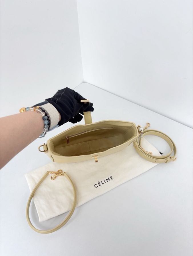 ✨Celine賽琳|奶黃色金扣|雙肩帶 CAMILLE 16 SOFT|99新-8