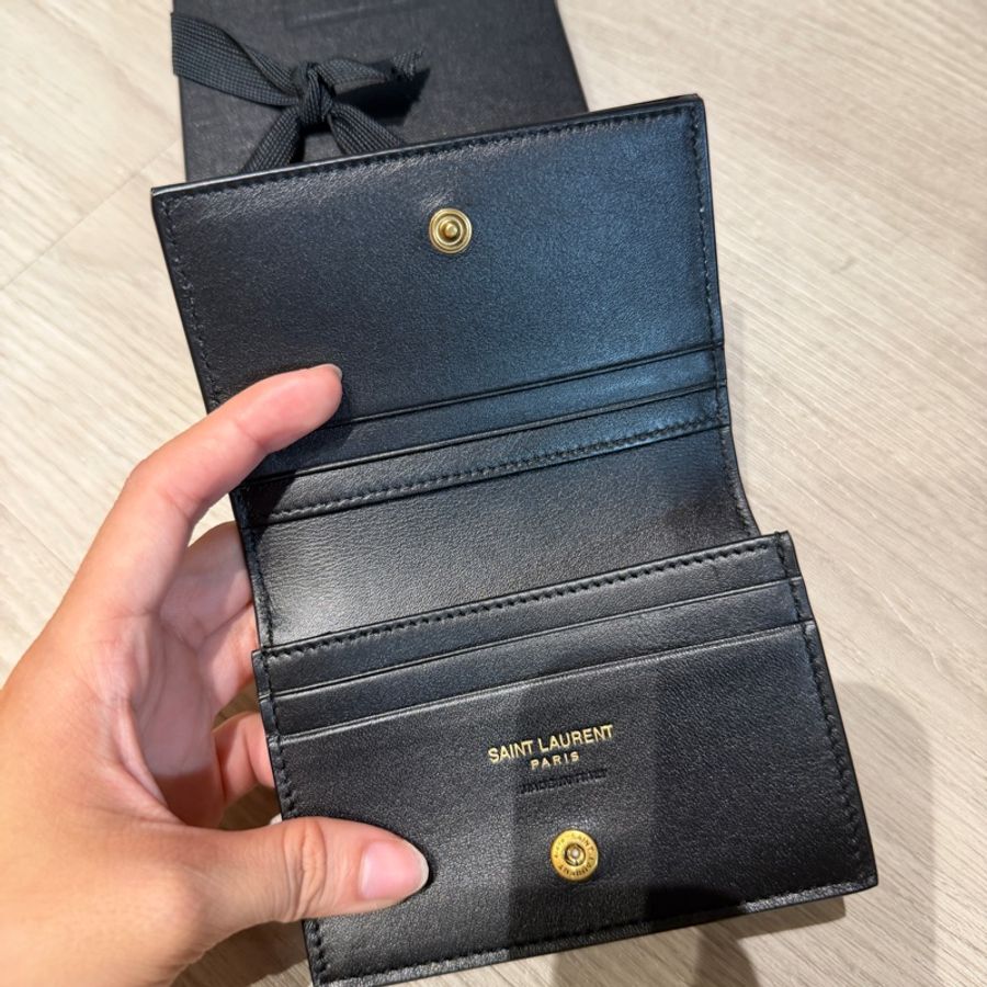 Saint Laurent(YSL)短夾 黑白拼色-1