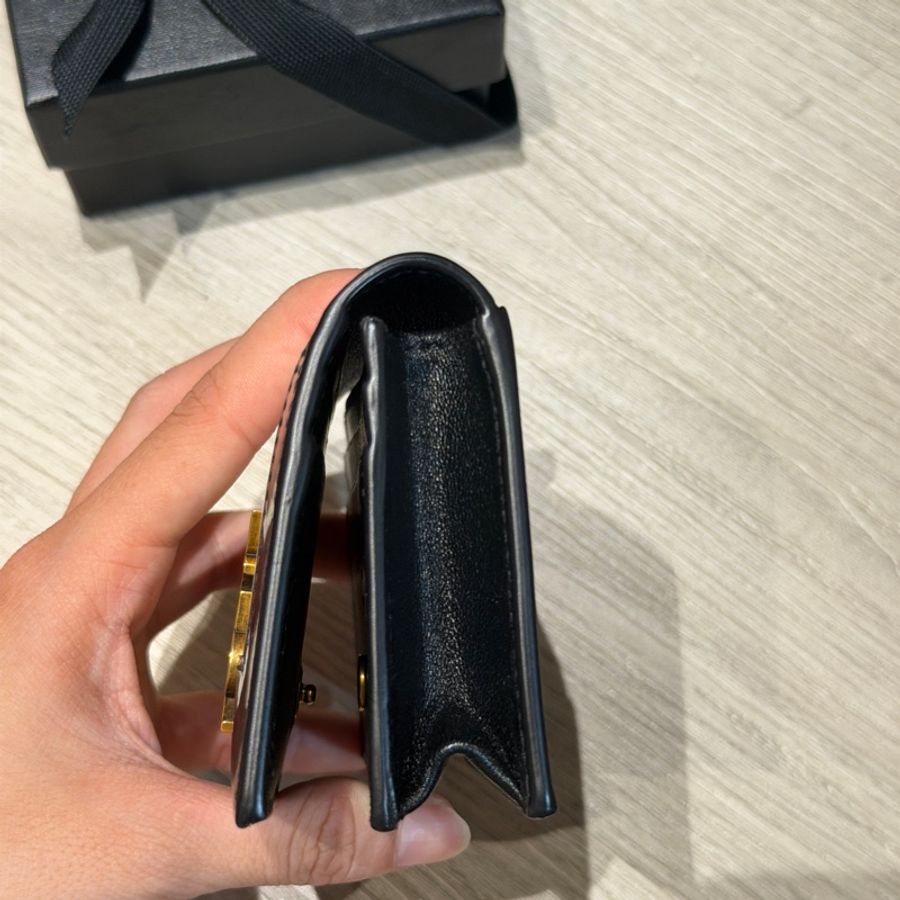 Saint Laurent(YSL)短夾 黑白拼色-3